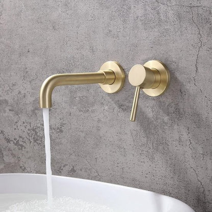 Moderne Wandmontage Badkamer Mengkraan met Draaibare Uitloop en Enkel Handvat - Luxurysanitair