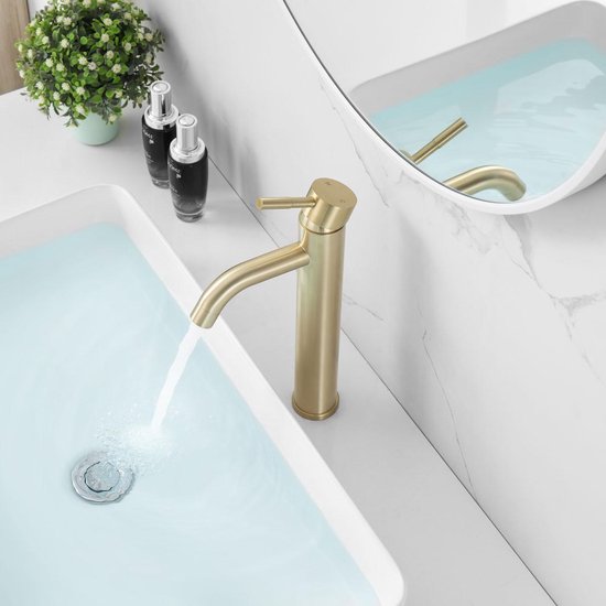 Wastafelkraan Rocco Opbouw Hoog Rond - Luxurysanitair