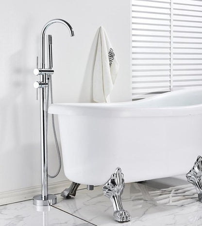 Badkraan Sienna Vrijstaand Model met Handdouche Chroom - Luxurysanitair