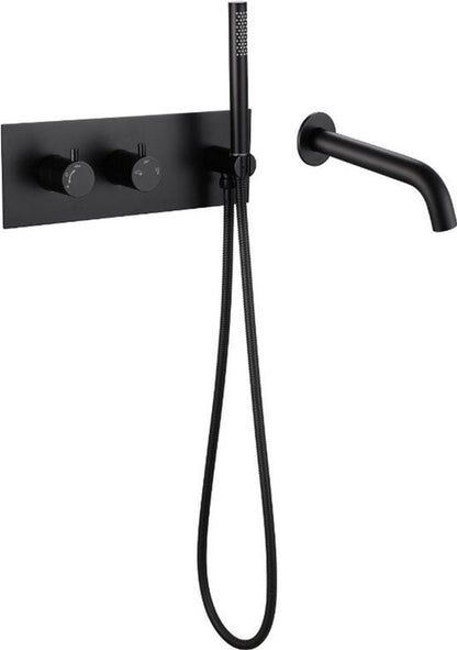 Moderne Inbouw Badkraan met Handdouche  Compleet Inbouwsysteem - Luxurysanitair