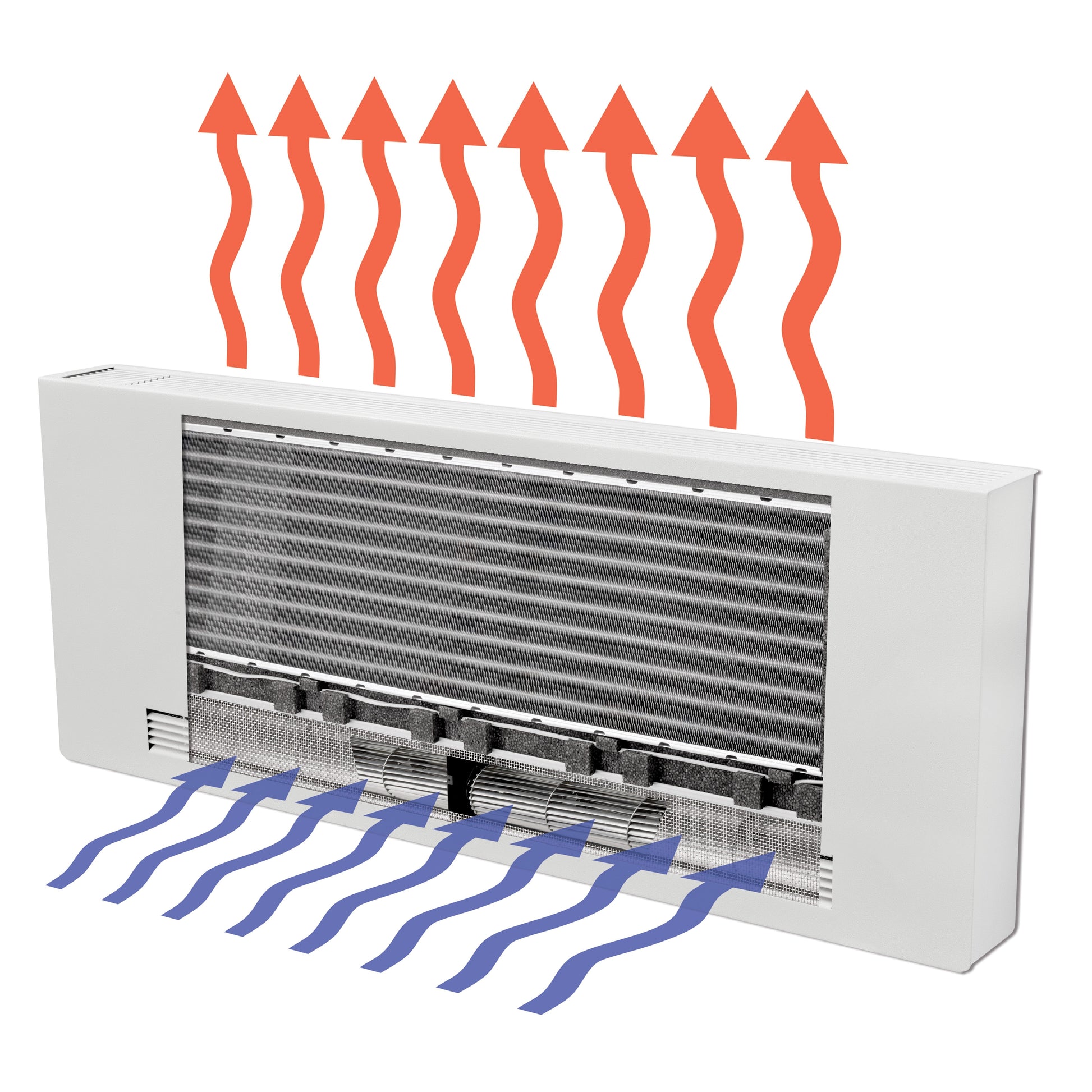 STELRAD THERMOBREEZE - WARMTEPOMPRADIATOR - KOELEN EN VERWARMEN - ONDERAANSLUITING - 465X1000MM - MAT WIT