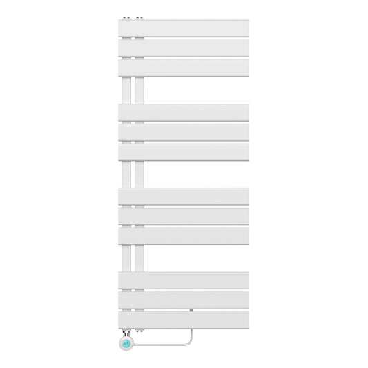 BELRAD ELEKTRISCHE HANDDOEKDROGER - MET DIGITALE, PROGRAMEERBARE THERMOSTAAT - AANSLUITING LINKS - 593W - 1200X500 MM - WIT