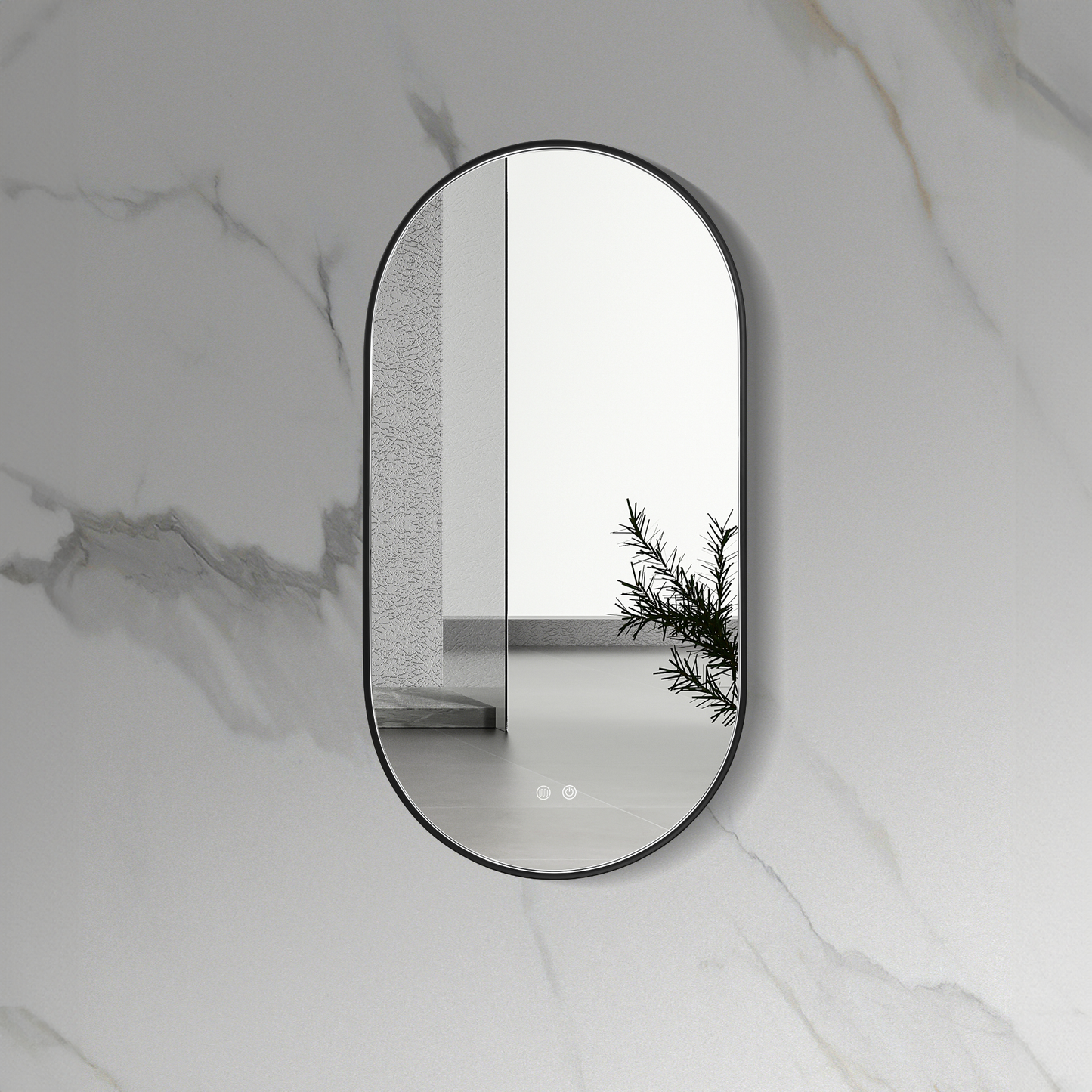 Aloni Avalo Spiegel Kleurtemperatuur LED 3500-6500K - 50x100cm - Luxurysanitair