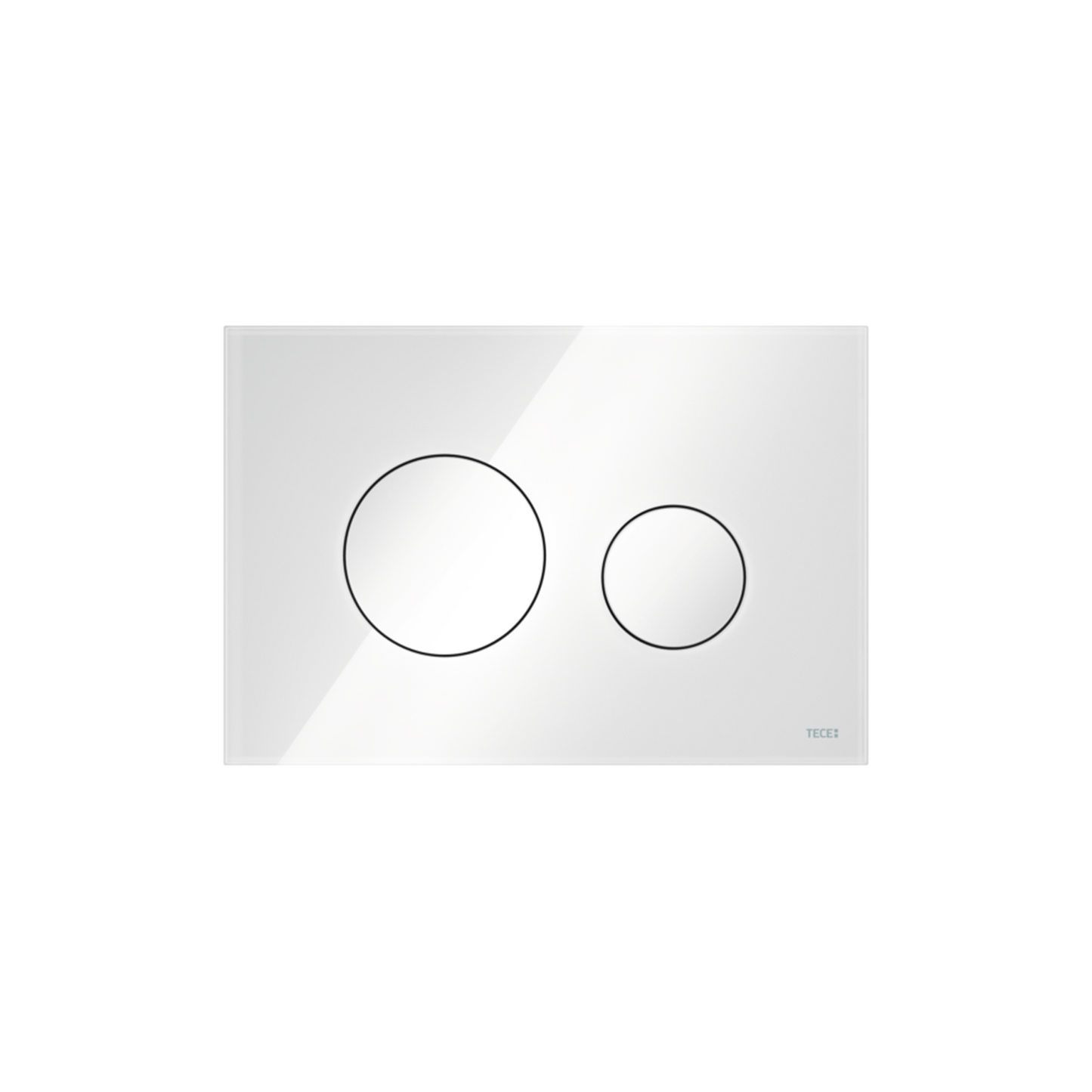 Teceloop WC-Bedieningsplaat Van Glas Voor Duospoeltechniek - Luxurysanitair