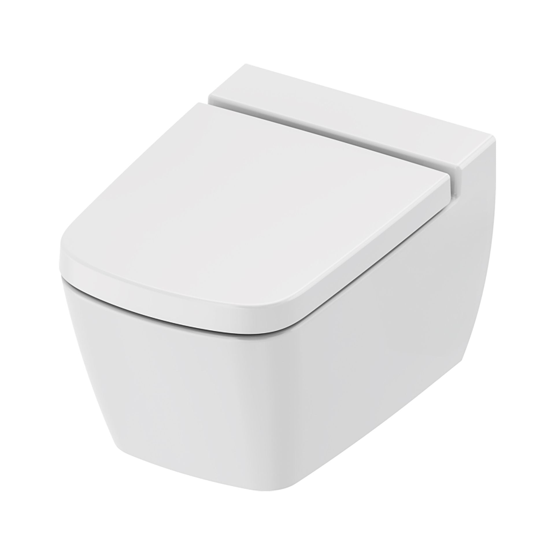 Teceneo Hangtoilet Koud Water Met Zitting 54cm - Glanzend Wit - Luxurysanitair