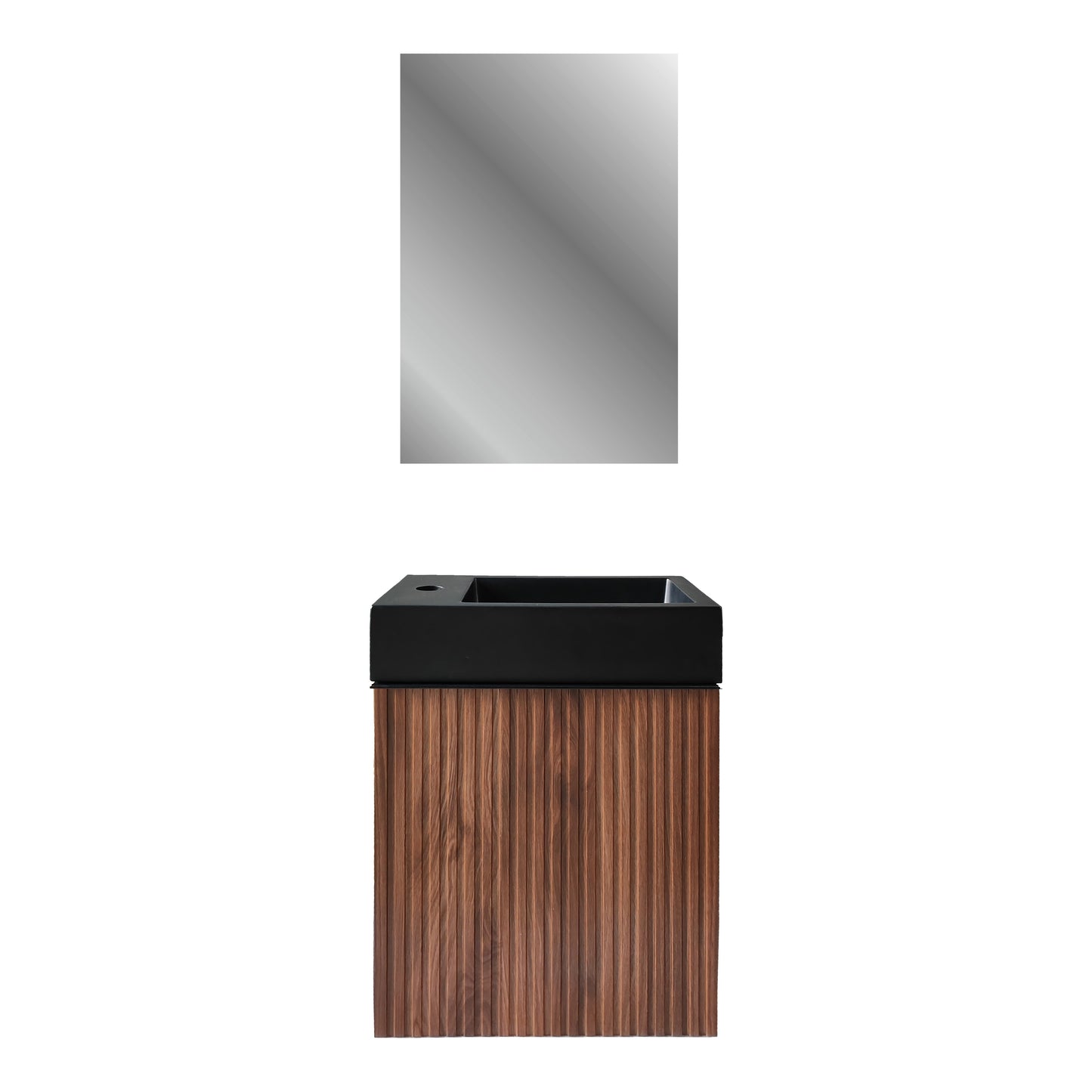 ALONI MIKARO TOILETMEUBELONDERKAST - 1 DEUR - OMKEERBAAR - MET GREEP - SOFT CLOSE - 40X50X22,3 CM - WALNOOT