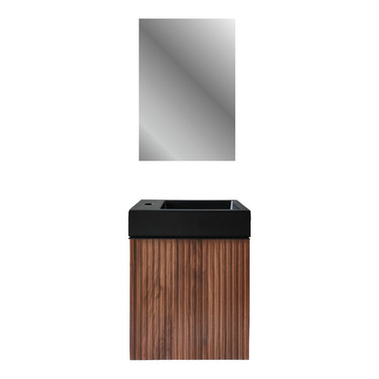 ALONI MIKARO TOILETMEUBELONDERKAST - 1 DEUR - OMKEERBAAR - MET GREEP - SOFT CLOSE - 40X50X22,3 CM - WALNOOT