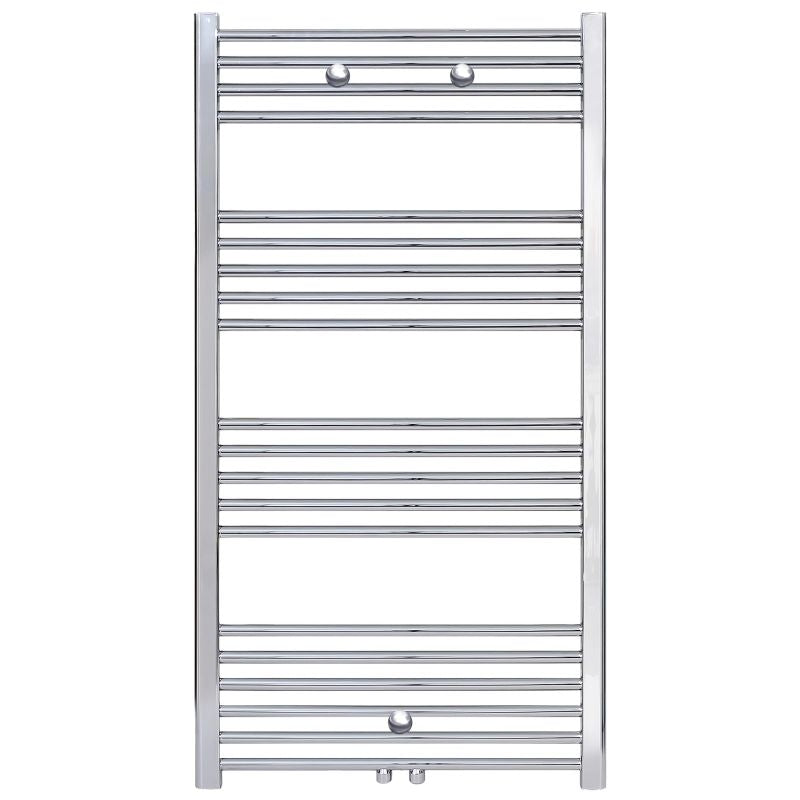 Belgrad Handdoekradiator Midden Aansluiting 1200x600 - Chroom - Luxurysanitair