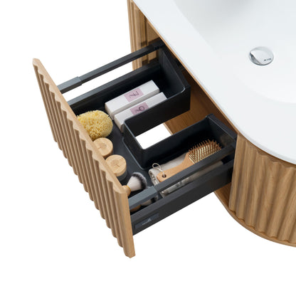 Begonia Wastafelonderkast 1 Lade Soft Close (99x42x52,5cm) - Luxurysanitair