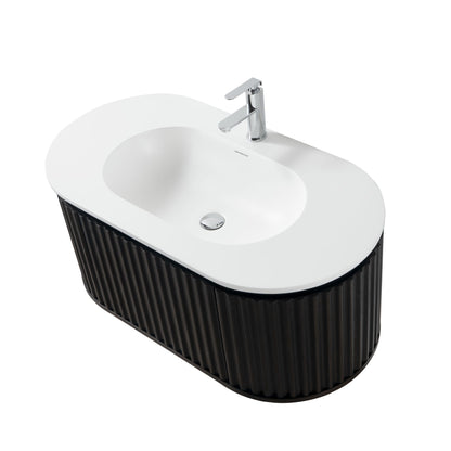 Begonia Wastafelonderkast 1 Lade Soft Close (99x42x52,5cm) - Luxurysanitair