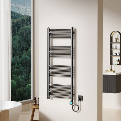 Belrad Elektrische Handdoekdroger Met Digitale Programeerbare Thermostaat Smart Wifi Aansluiting Rechts 700W - 1200x500mm - Luxurysanitair