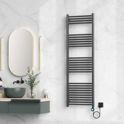 Belrad Elektrische Handdoekdroger Met Digitale Programeerbare Thermostaat Smart Wifi Aansluiting Rechts 700W - 1600x500mm - Luxurysanitair