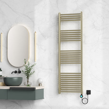 Belrad Elektrische Handdoekdroger Met Digitale Programeerbare Thermostaat Smart Wifi Aansluiting Rechts 700W - 1600x500mm - Luxurysanitair