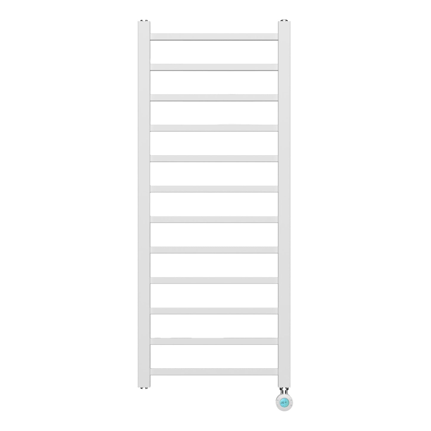 Belrad Elektrische Handdoekdroger Met Digitale Programeerbare Thermostaat Aansluiting Rechts 413W - 1200x500mm - Luxurysanitair