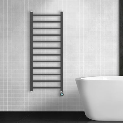 Belrad Elektrische Handdoekdroger Met Digitale Programeerbare Thermostaat Aansluiting Rechts 551W - 1600x500mm - Luxurysanitair