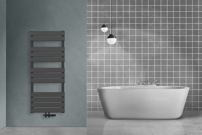 Handdoek Radiator Midden Aansluiting Zwart 1800x600 1081W - Luxurysanitair