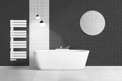 Handdoek Radiator Links Aansluiting/Comb Wit 1800x600 1021W - Luxurysanitair