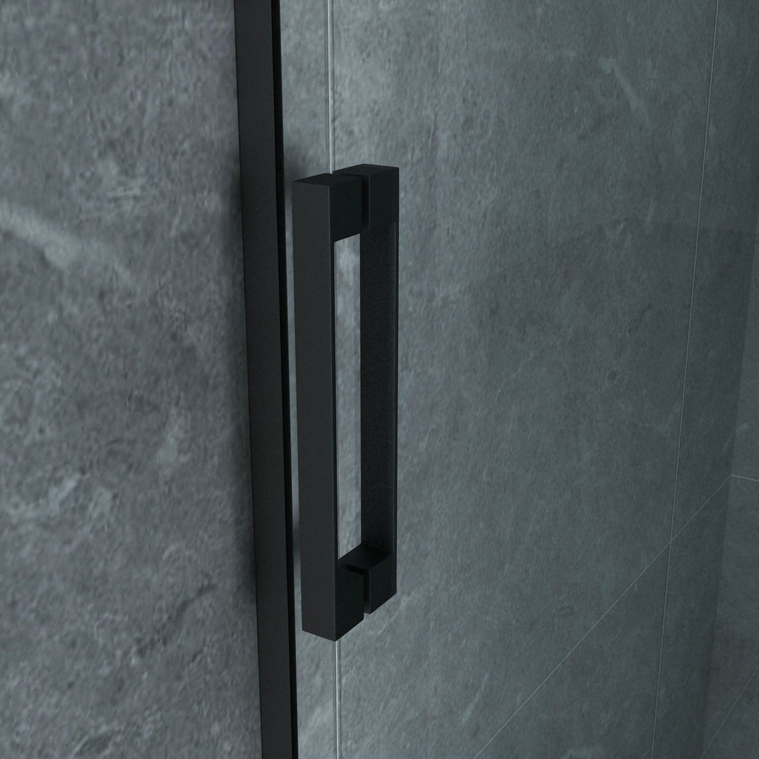 Aloni Douche Schuifdeur in Nis 8mm 140x200cm Mat Zwart - Luxurysanitair