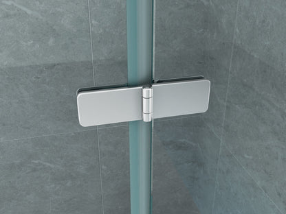 Aloni 3-Delige Badwand Inklapbaar 6mm 130x140cm - Luxurysanitair