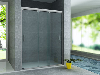 Aloni 3-Delige Nis 8mm 140x200cm Chroom - Luxurysanitair