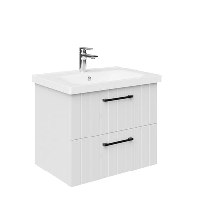 Creavit D10 Wastafelkast Met 2 Laden 60,6cm - Wit - Luxurysanitair