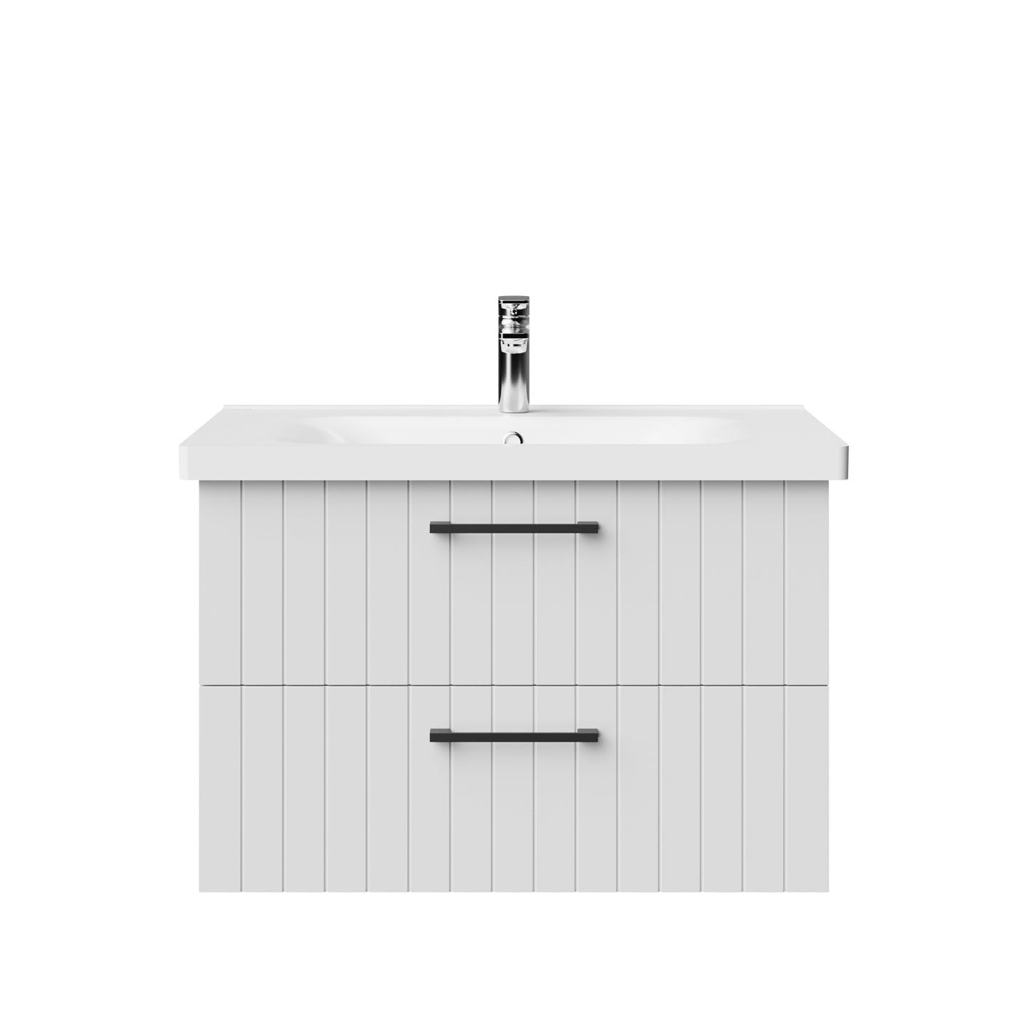 Creavit D10 Wastafelkast Met 2 Laden 80cm - Wit - Luxurysanitair