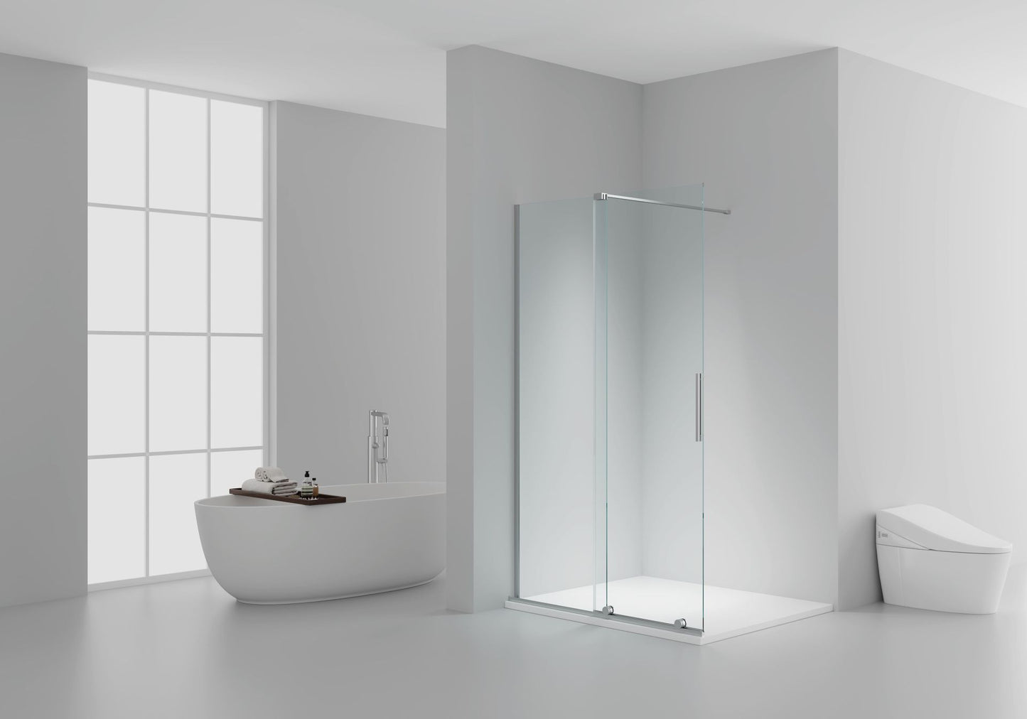 Aloni X-Slide Inloopdouche Met Schuifdeur  Met Anit-Kalkbehandeling Omkeerbaar  8mm Veiligheidglas - 120x200cm - Chroom - Helder Glas - Luxurysanitair