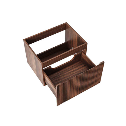Aloni Ela Wastafelonderkast 1 Lade Soft Close  (60x40x45cm) - Wenge - Luxurysanitair