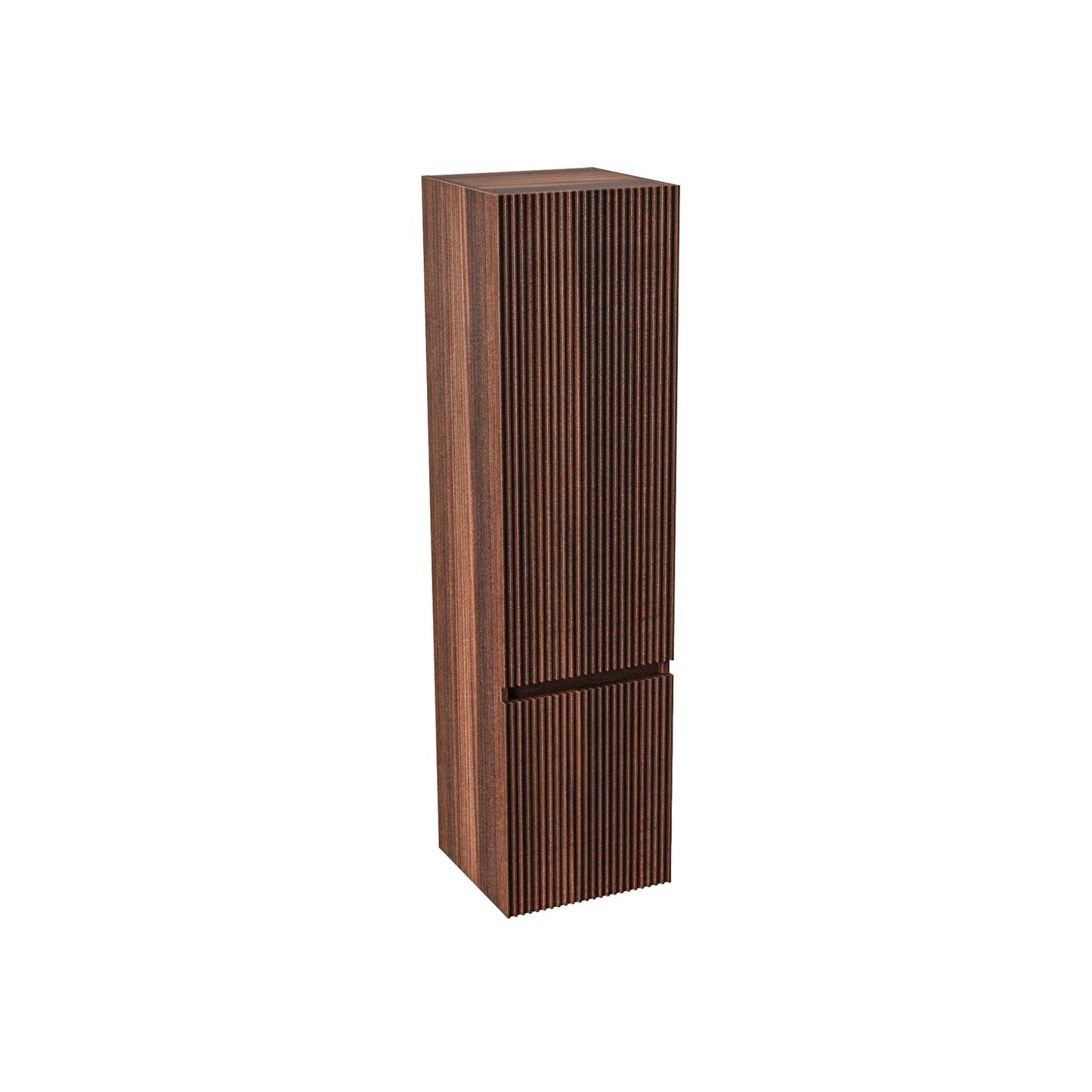Aloni Ela Kolomkast 2 Deuren Greeploos Soft Close Omkeerbar- 35x135x35cm - Wenge - Luxurysanitair