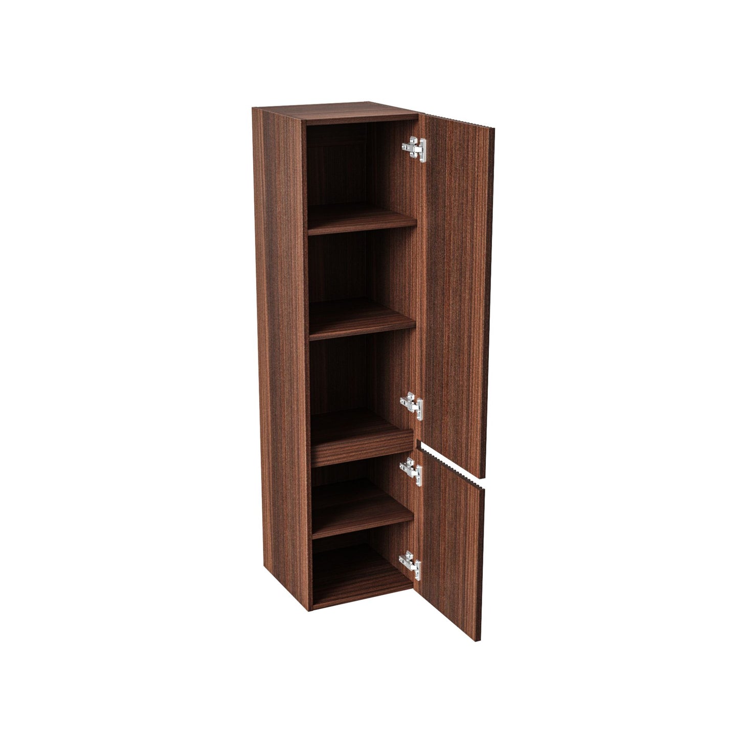 Aloni Ela Kolomkast 2 Deuren Greeploos Soft Close Omkeerbar- 35x135x35cm - Wenge - Luxurysanitair