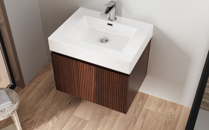 Aloni Wastafel 1 Wasbak 1 Kraangat Kunstmarmer 60x10x46cm - Luxurysanitair