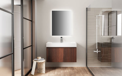 Aloni Ela Wastafelonderkast 1 Lade Soft Close  (80x40x45cm) - Wenge - Luxurysanitair
