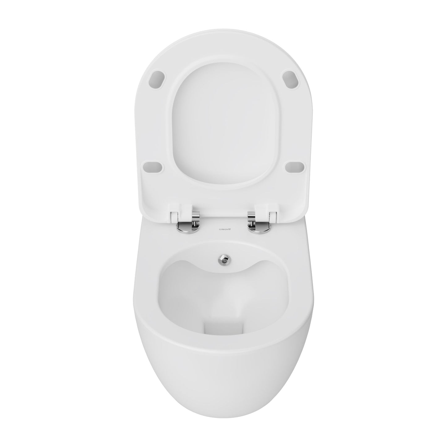 Design Ophang WC Met RVS Sproeier (Bidet) Verborgen Bevestiging - Wit - Luxurysanitair