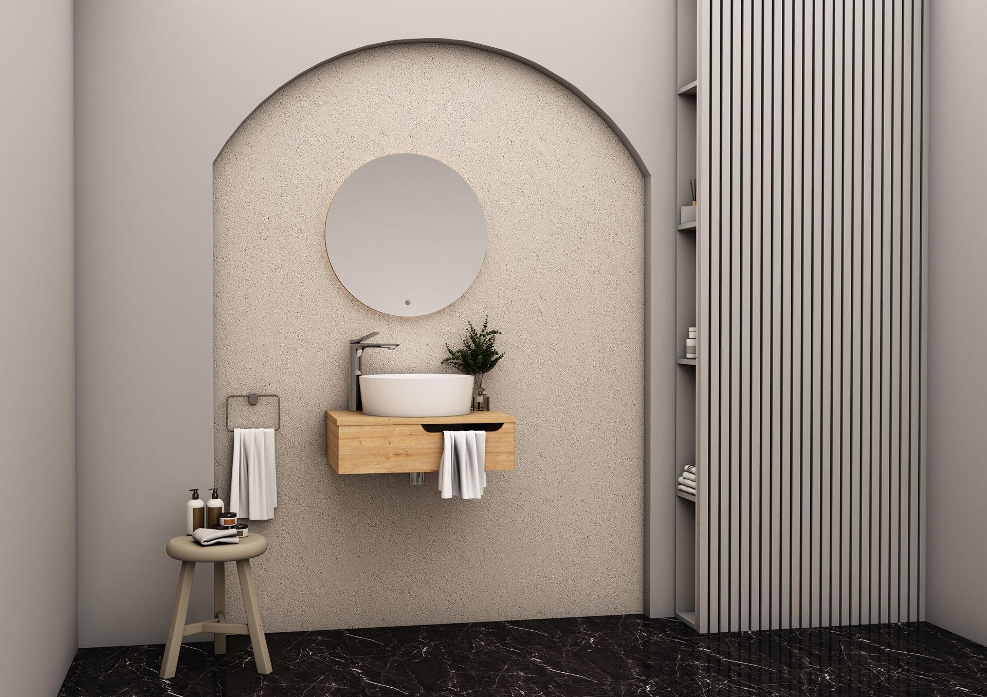Felix Onderkast Met H Handdoekuitsparing (60CM) - Luxurysanitair
