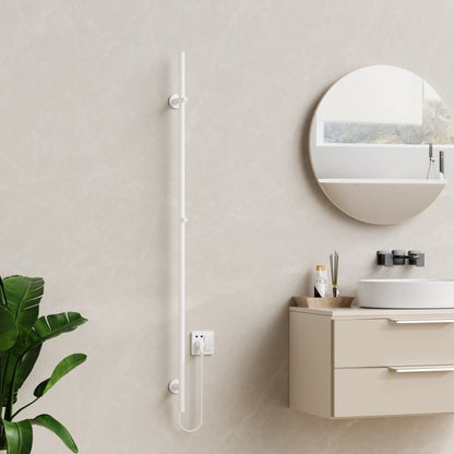 Belrad Elektrische Staafhanddoekdroger Enkel Met Digitale Programeerbare Thermostaat 60W - Ø2,5cm - 150x6,3x12,7cm - Luxurysanitair