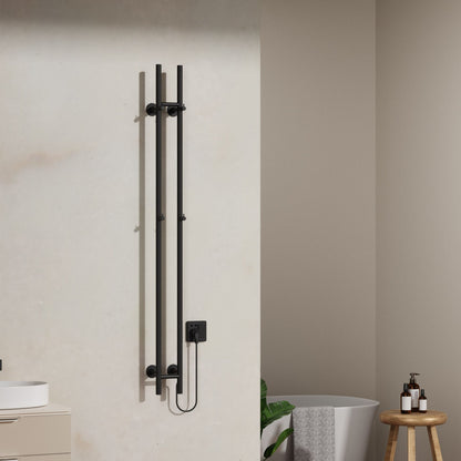 Belrad Elektrische Staafhanddoekdroger Dubbel Met Digitale Programmierbare Thermostaat 120W - Ø2,5cm - 150x16,8x12,7cm - Luxurysanitair