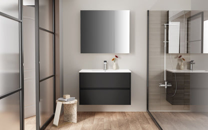 Aloni Hayat Wastafelonderkast 2 Lades  Soft Close (79,5x50x45cm) - Luxurysanitair