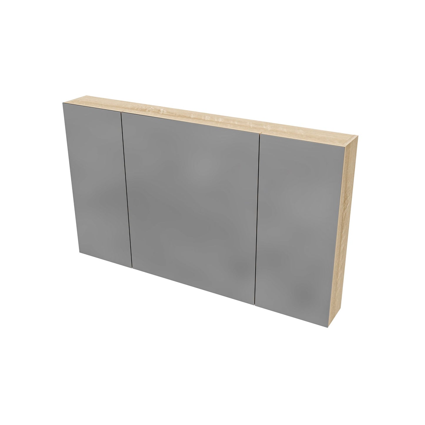 Hayat Spiegelkast 3 Assymetrische, 6 in Hoogte Verstelbare Legplanken - 120x70x15cm - Luxurysanitair