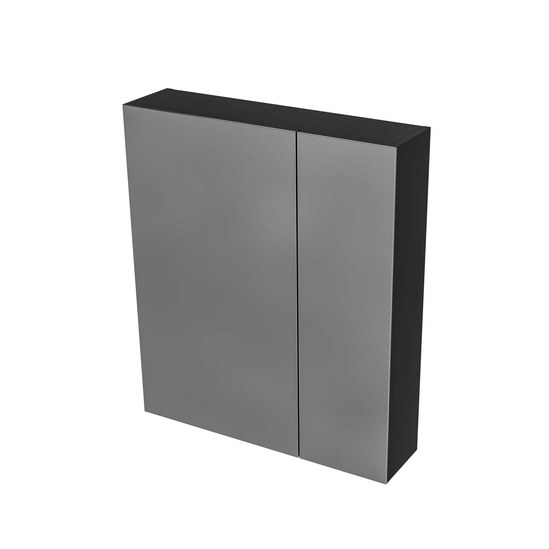 Hayat Spiegelkast 2 Assymetrische, 4 in Hoogte Verstelbare Legplanken - 60x70x15cm - Luxurysanitair