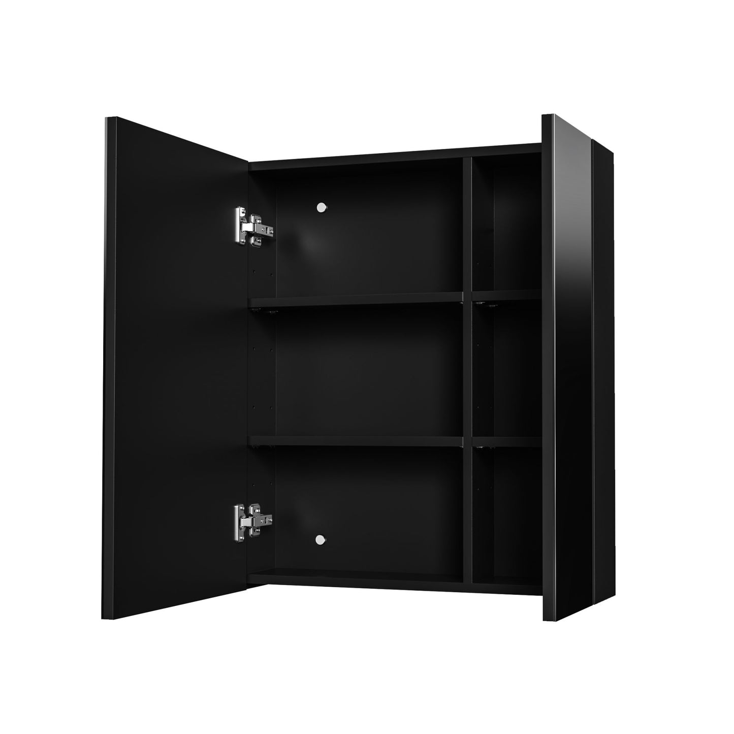 Hayat Spiegelkast 2 Assymetrische, 4 in Hoogte Verstelbare Legplanken - 60x70x15cm - Luxurysanitair