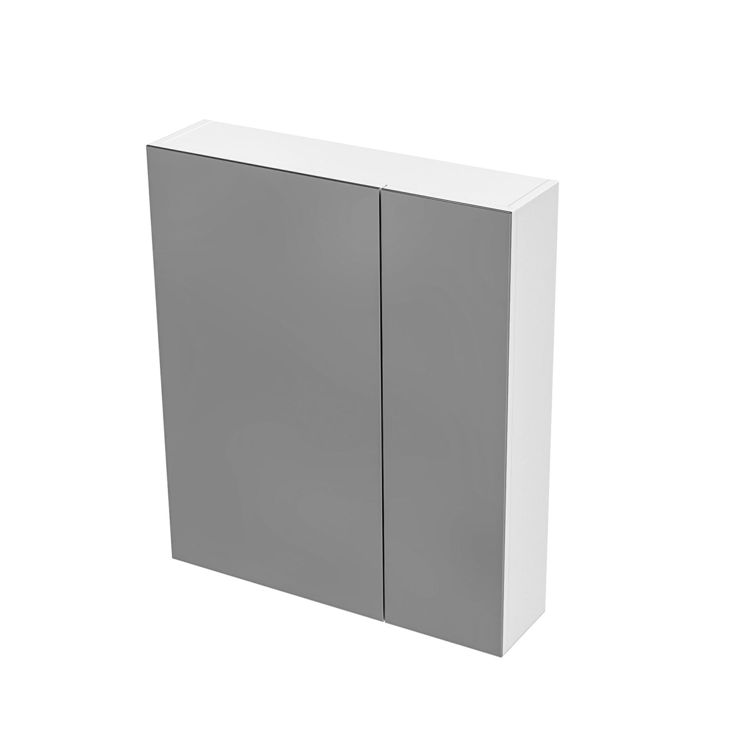 Hayat Spiegelkast 2 Assymetrische, 4 in Hoogte Verstelbare Legplanken - 60x70x15cm - Luxurysanitair