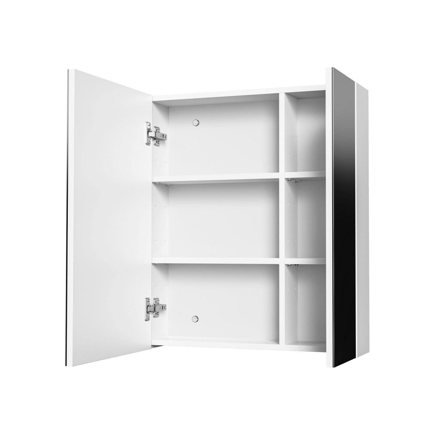 Hayat Spiegelkast 2 Assymetrische, 4 in Hoogte Verstelbare Legplanken - 60x70x15cm - Luxurysanitair