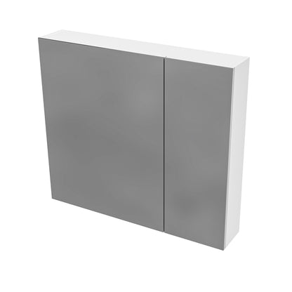 Hayat Spiegelkast 2 Assymetrische, 4 in Hoogte Verstelbare Legplanken - 80x70x15cm - Luxurysanitair