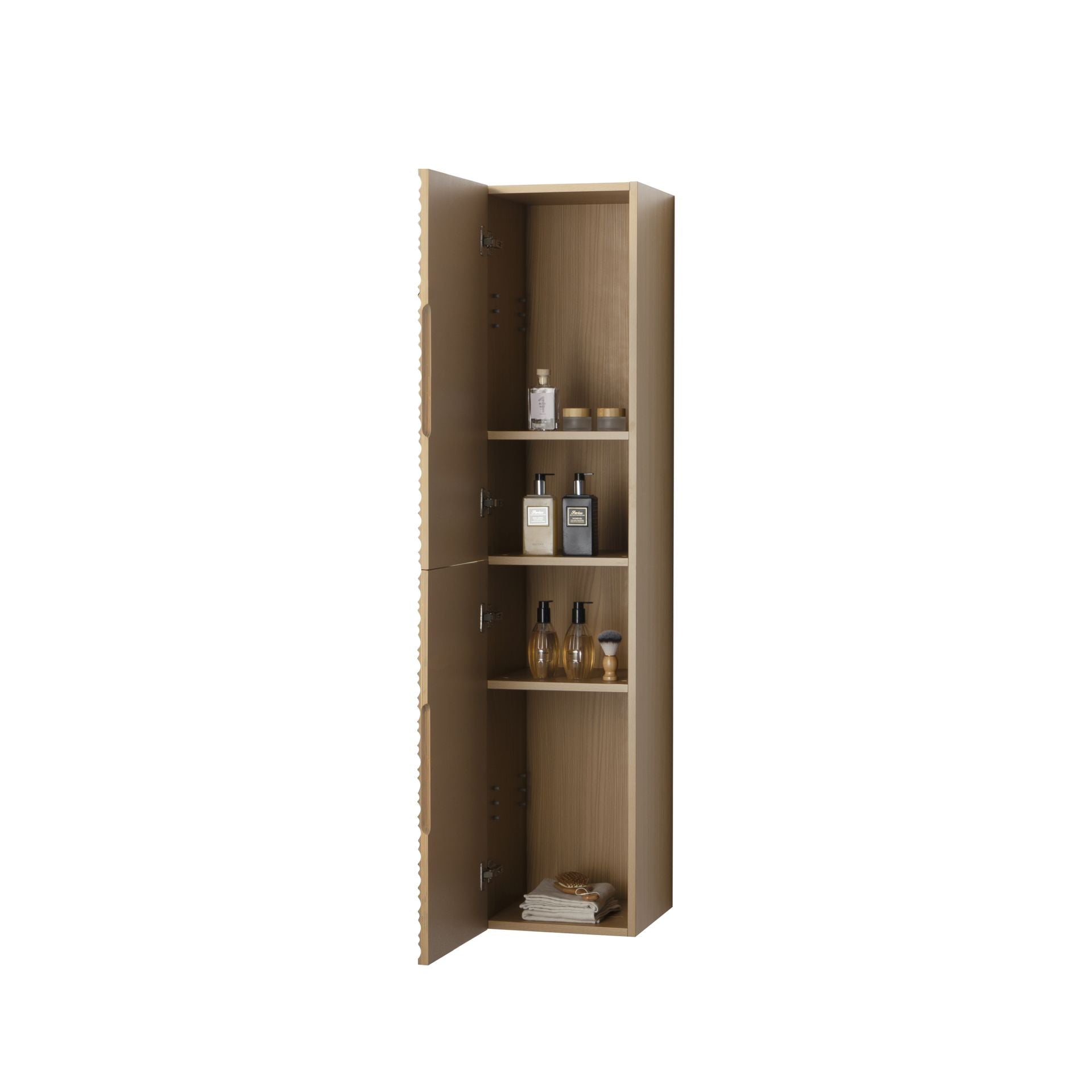 Kamellia Kolomkast 2 Deuren Omkeerbaar - 35x160x35cm - Licht Walnoten - Luxurysanitair