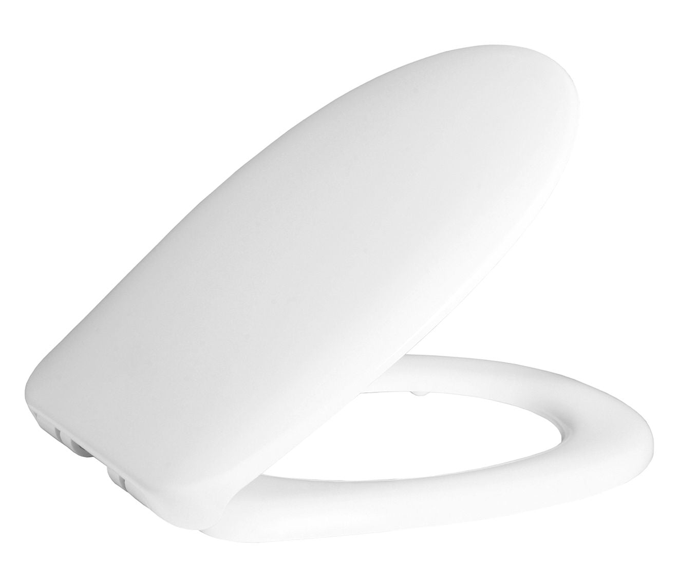 WC-Zitting Duroplast Wit Inox Scharnieren Softclose - Luxurysanitair