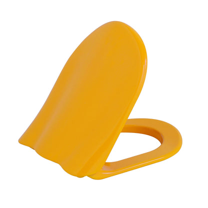 Creavit Ducky WC-Zitting Soft Close Duroplast RVS Scharnieren - Geel - Luxurysanitair