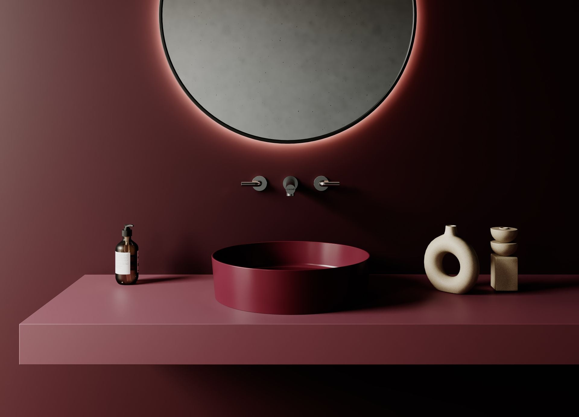 Creavit Loop Opbouw Waskom 45cm - Luxurysanitair