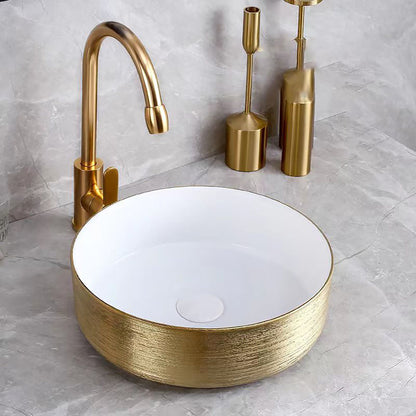 Aloni Turo Waskom Met Reliëf Opbouw Zonder Overloop Zonder Kraangat Keramiek 36x12x36cm - Luxurysanitair