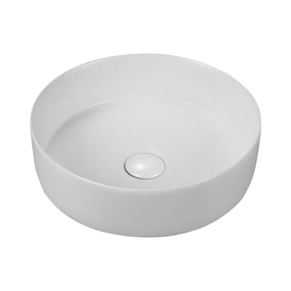 Aloni Fira Waskom Opbouw Zonder Overloop Zonder Kraangat Met Click Waste Keramiek 36x12,5x36cm - Luxurysanitair