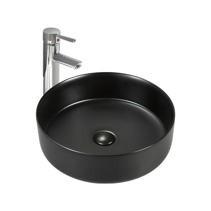 Aloni Fira Waskom Opbouw Zonder Overloop Zonder Kraangat Met Click Waste Keramiek 36x12,5x36cm - Luxurysanitair